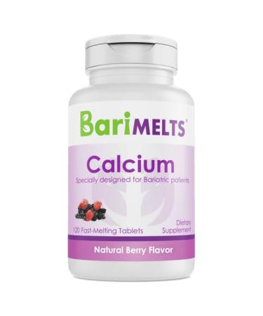 BariMelts Calcium Citrate Dissolvable Bariatric Vitamins Natural Berry Flavor 120 Fast Melting Tablets
