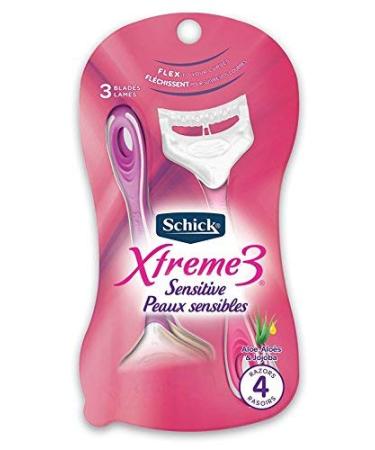Schick Womens Xtreme3 Razor Sensitive 4 Count (3 Pack)