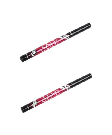 DOITOOL 2pcs Cosmetics Liquid Black Makeup Eye Waterproof Pen Eyeliner 1 count (Pack of 1) As Shownx2pcs