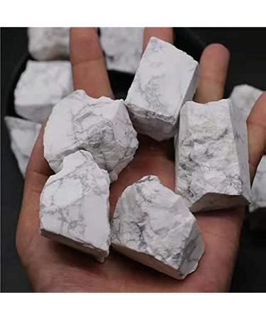 Gemstone Natural Quartz Crystal White howlite Rough raw Crystal Stone for Garden Decoration 8pcs Full of Texture - Buy Online on GoSupps.com