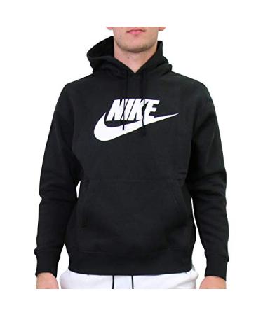 Nike NSW Club Hoodie Pullover Graphics Large Black