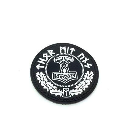 Patch Nation Thor's Hammer Mjolnir Viking PVC Airsoft Paintball Velcro Emblem Badge