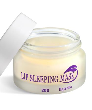 Bgtecho Lip Mask Overnight Lip Collagen Lip Sleeping Mask With Peptide Complex Moisturizing Lip Balm for Lip Care Cracked Lips Dry Lips Lip Wrinkles Repair Nourish & Hydrate(20g)