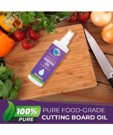 4oz US+ 100% Pure Mineral Oil Spray - Food-Grade for Cutting Boards, Butcher Blocks, Countertops & More - Buy Online on GoSupps.com