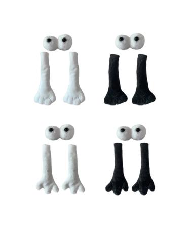 4 PACK Socks Accessories 3D Magnetic Doll Charm for Making Couple Holding Hands Socks Funny Socks for Women Men Cool Wedding Gifts for Couple