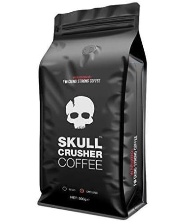 Skull Crusher Coffee | Ground Coffee (500g) | Warning: World's Strongest Coffee | Rainforest Alliance Certified Strong Coffee | High Caffeine Ground Coffee - Buy Online on GoSupps.com