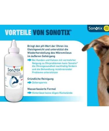 Vetoquinol Sonotix Ear Cleaner for Dogs & Cats | 120ml | Effective Cerumen Removal | Includes Flexible & Short Applicators | International Shipping Available - Buy Online on GoSupps.com