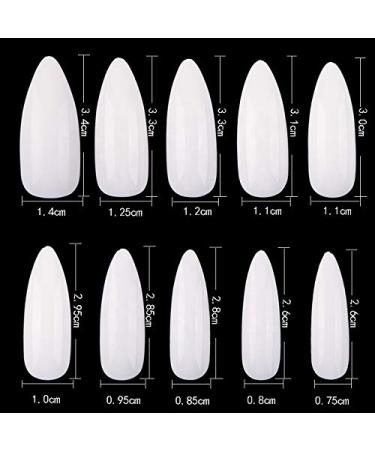 600 Extra Long Stiletto Almond Press On Acrylic Nail Tips - Full Cover for Salon & Home Use - International Shipping Available - Buy Online on GoSupps.com