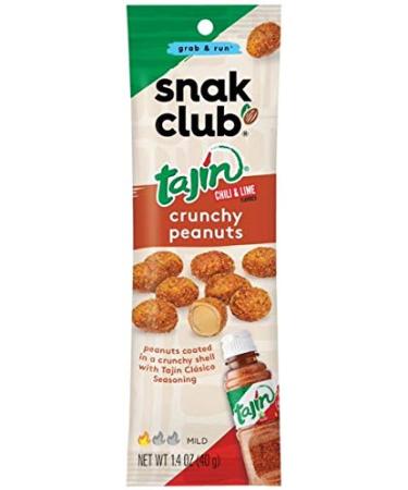 Snak Club Tajin Chili & Lime Seasoned Crunchy Peanuts - 12 Pack of 1.4oz Bags - Buy Online on GoSupps.com
