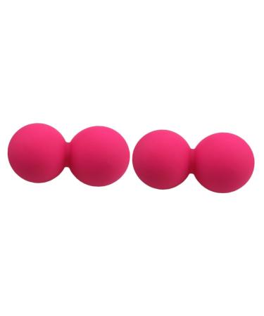 Frcolor 2st peanut massage ball yoga fascia ball peanut ball antique photo pendant professional tools full body roll silicone roll white cylinder sore muscles sarcolemm