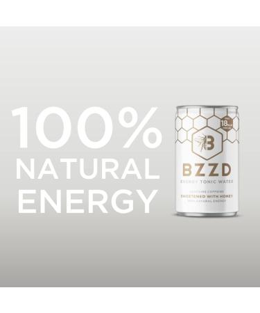 BZZD Energy Natural Tonic Water - Low Calorie Blossom Honey Mixer - 24 x 150ml Cans - Buy Online on GoSupps.com