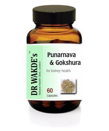 DR WAKDE'S Punarnava & Gokshura Capsules (60 Veg Caps Promotes Healthy Urinary Flush Ayurvedic Supplement Vegan Herbal All Natural Made in UK)