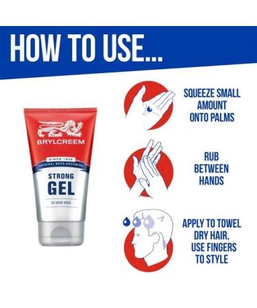 Brylcreem Strong 24 Hour Hold Gel 150ml - Long-Lasting Styling Gel for Men - Health and Beauty - Buy Online on GoSupps.com