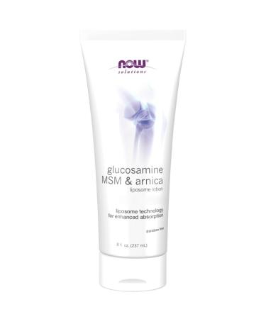 Now Foods Solutions Glucosamine MSM Arnica Lotion liposomal 273ml laboratory tested soy-free vegan non-GMO