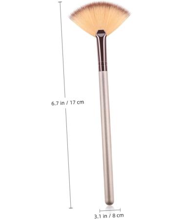 Blush make-up brush handle make-up brush make-up women's suits face fans make-up fan lady wooden fan sector Size 1 As Shown - Buy Online on GoSupps.com