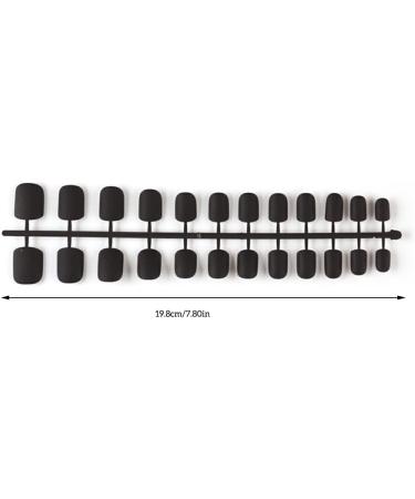 Dajidafu 24 Pieces Square Head Frosted Coffin False Nails DIY Exquisite French Style Unique Elegant Colour-fast Acrylic Nail 15blackish green - Buy Online on GoSupps.com