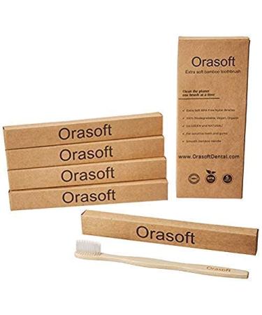Orasoft Extra Soft Toothbrush 5 Pack for Sensitive Teeth and Gums - Gentle Bristles for Adults, Gum Recession, and Flossing - Buy Online on GoSupps.com