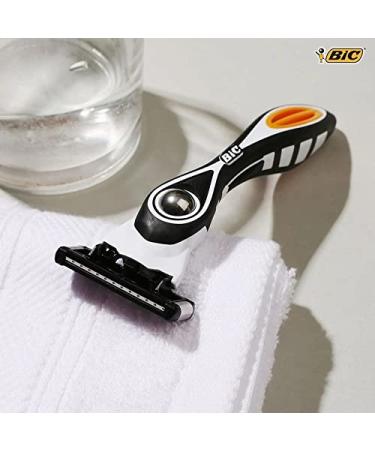 BIC Flex 5 Hybrid Men's Disposable Razors for Sensitive Skin - 1 Handle, 7 Cartridges, 5 Blades for Smooth Shave - Buy Online on GoSupps.com