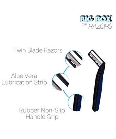 Premium Disposable Razor Blades - 40 Pack Stainless Steel Twin Blade Shavers for Men & Women with Aloe Vera - Hospitality Quality - Buy Online on GoSupps.com