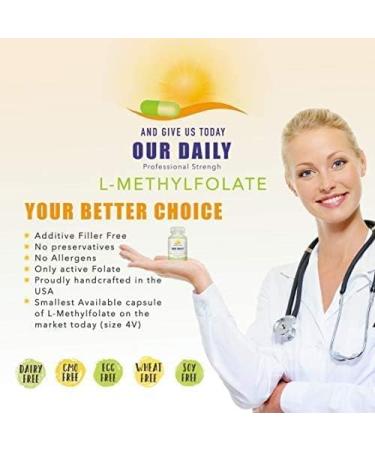 AND GIVE US TODAY OUR DAILY L-Methylfolate 15mg (2 Bottles) - 180 Capsules - Professional Strength Active Methyl Folate - 5-MTHF Supplement - Non GMO, Gluten Free, No Fillers - Buy Online on GoSupps.com
