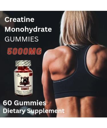 Buy Vegan Creatine Monohydrate Gummies - 5g - 30 Servings | Muscle Growth Recovery & Brain Health | No Loading Phase No Bloating - Buy Online on GoSupps.com