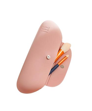 TUCANA Premium Travel Makeup Brush Holder with Magnetic Closure - Organize & Secure Your Brushes On-The-Go (Pink)
