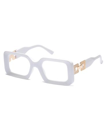 SOOLALA The Reading Glasses Company Blue Light Blocking Womens Reading Glasses White 1.25 x
