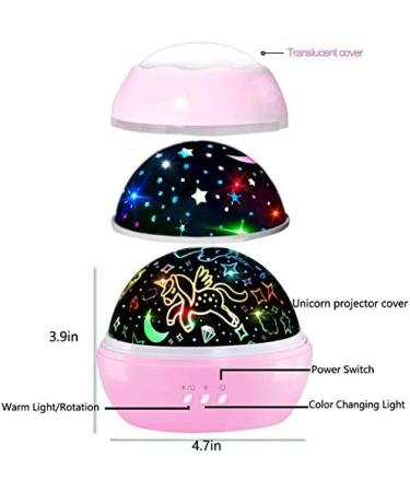 Shop Magical Unicorn Gifts for Girls Ages 2-9 | 2-in-1 Starry Sky Projector & Rotating Night Light - Perfect Christmas & Birthday Presents! - Buy Online on GoSupps.com