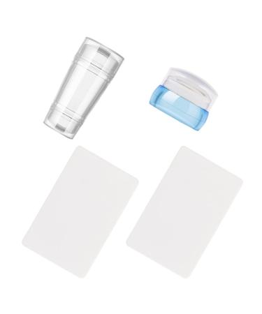 Beaupretty 2 sets nail stamp clear nail stampers DIY nail stamping nail tools made of silicone nail silicone stammer stencil stamp set nail accessories