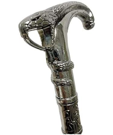 Walking Stick Walkers for Seniors Gentleman Cane Silver Snake Head Scepter Seniors Metal Cane Trekking Pole Light Crutch Walking Stick 1 Piece rollator walkerity Aid Purposiveness - Buy Online on GoSupps.com