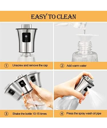 Miiepls Glass Oil Sprayer Bottle Vinegar and Oil Sprayer Vinegar Sprayer Set Oil Sprayer for Hot Air Fryer Oil Sprayer for Cooking Oil for BBQ Cooking Salads Baking Picnic and Grilling 100 ml - Buy Online on GoSupps.com