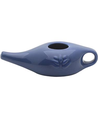 250ml Ceramic Pot Nose Cleaning Pot for Removes Nose Washing Blue 19x9x6cm - Buy Online on GoSupps.com