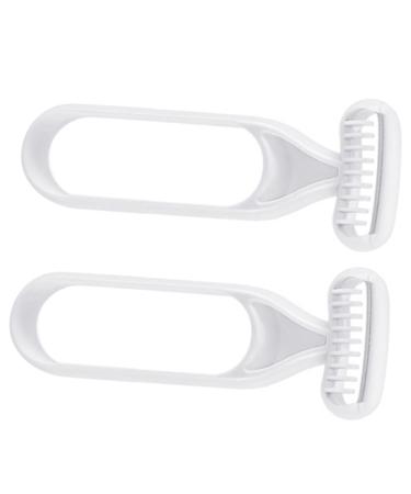 Beaupretty 2pi ces Tondeuse Poils pour Corps Aisselles Rasoir Manuel pour Femmes pour Usage Quotidien la Douche 13x5cm Gris