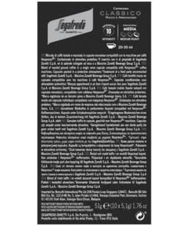 Segafredo - CLASSICO - 80 x OriginalLine Compatible aluminum Capsules - Buy Online on GoSupps.com