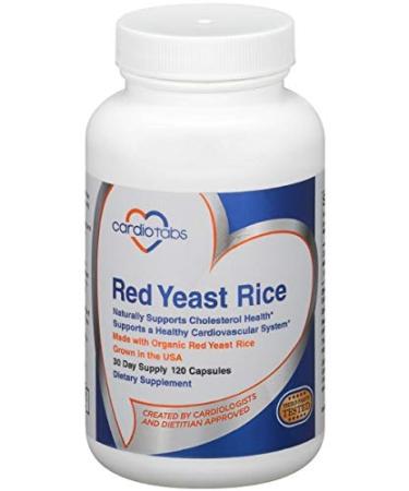 Red Yeast Rice - Made from Certified Organic red Yeast - 100% American Made - 1200 mg - 120 Capsules
