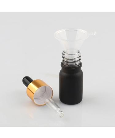 ZEOABSY 6 PiecesÂ 5mlÂ Empty Frosted Black/Gold Glass Dropper Bottles with Glass Pipette for Essence Essential Oil Elite Fluid Travel Cosmetics Storage Containers - Buy Online on GoSupps.com
