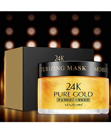 VENZEN 24K Pure Gold Niacinamide Hydrating Sleep Mask - Luxury Rejuvenation & Moisturizing Skin 120g | International Shipping Available - Buy Online on GoSupps.com