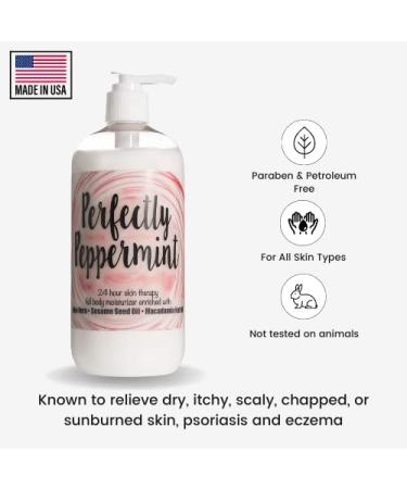 The Lotion Company 24 Hour Skin Therapy Lotion 16oz - Peppermint Fragrance, Paraben Free, Made in USA - Buy Online on GoSupps.com