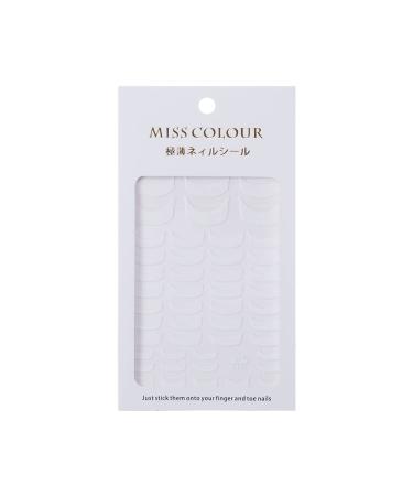 DIY Manicure French Nail Art Tassel Applique Wave Line French Nail Sticker Guide Tips Smile V Line(White R351)