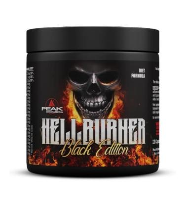 Peak Hellburner Black Edition - 120 Capsules I Fatburner I Diet I Diet supporter I Kaffein I green tea extract I fat metabolism i energy metabolism i vegan i gluten -free - Buy Online on GoSupps.com