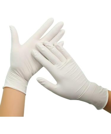 Cleaning Gloves 50/100pcs Work Dishwashing Kitchen Garden Home Cleaning Hair Salon Powder Free Gloves Dishwashing Gloves Medium White 100PCS - Buy Online on GoSupps.com