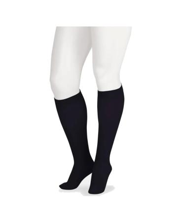 Juzo Soft 2000 15-20mmhg Knee-High Closed Toe Sock with Silicone Top Band 4 (IV) Short Black