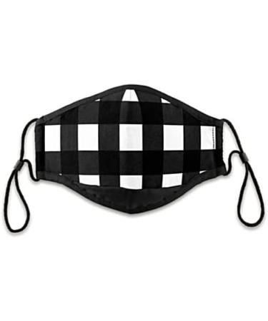 Buffalo Plaid Adjustable Face Mask Set with an Inside Pocket That Fits A PM 2.5 Activated Carbon Filter - Buy Online on GoSupps.com
