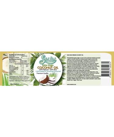 Sbai Sbai Organic Extra Virgin Raw Coconut Oil Cold Pressed & Centrifuge Extracted 450ml - Buy Online on GoSupps.com
