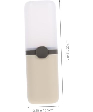 Minkissy 4-Piece Portable Cup & Toothbrush Set | Travel Case for Toothbrush & Toothpaste | Gray | Storable Toothpaste Container | 20x6.5cm | International Shipping Available - Buy Online on GoSupps.com