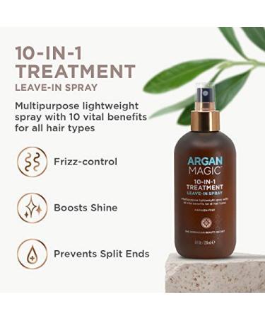 Argan Magic Hair Treatment & Stylizing Spray + Intensive Oil | 10-in-1 Leave-In Treatment for All Hair Types | Paraben & Cruelty Free - Shop Internationally - Buy Online on GoSupps.com