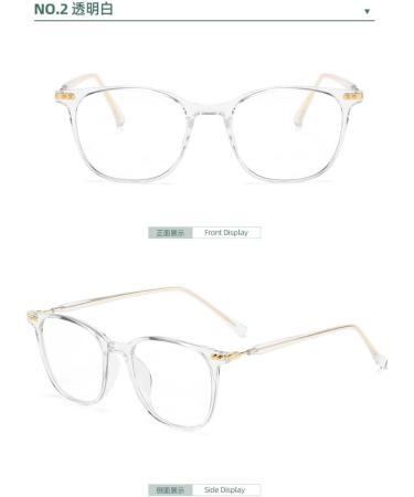 Square TR90 Blue Light Blocking Glasses for Men & Women | Anti-UV Computer Reading Glasses - Clear 53mm - Buy Online on GoSupps.com