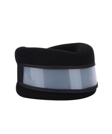 Soft Foam Neck Brace Adjustable Plastic Part - Comfortable Support for a Mild Neck Pain Relief and Injury Recovery L (19 11/16" x 4" x 1 3/16") Black for Man & Woman L 19.68*3.94*1.18 Black