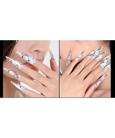 10Pcs Extra Long Beige Half Cover Artificial Fingernails Tips - Nail Art Design for Salon & DIY Manicure - Buy Online on GoSupps.com
