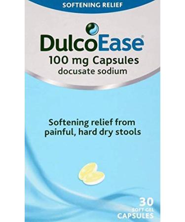 DulcoEase 30 /60 Stool Softener Soft Gel Capsules for Constipation (60)